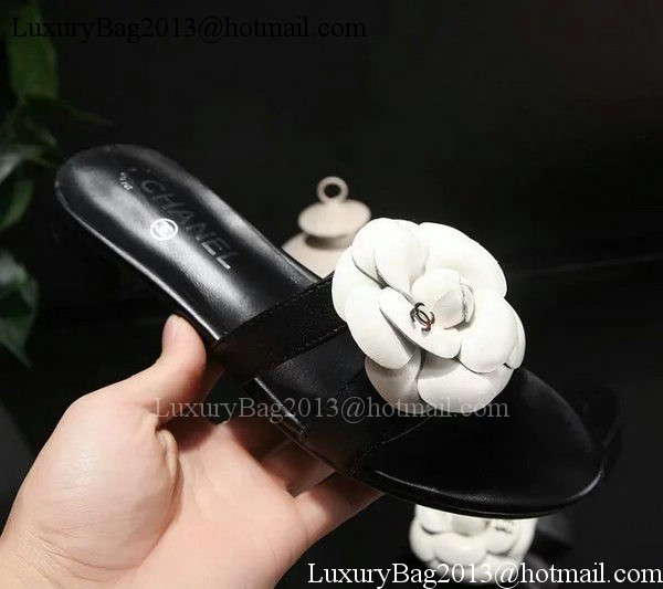 Chanel Slipper Leatehr CH1727 Black