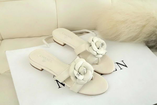 Chanel Slipper Leatehr CH1727 OffWhite