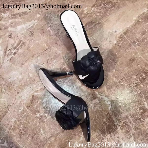 Chanel Slipper Leatehr CH1794 Black