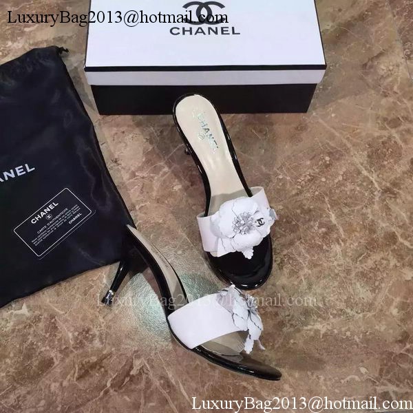 Chanel Slipper Leatehr CH1794 White