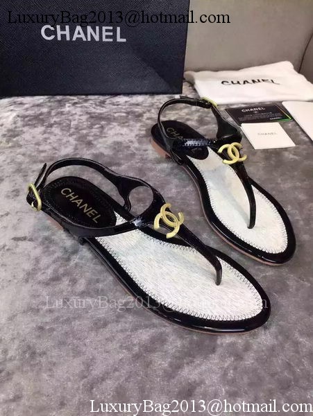 Chanel Thong Sandal CH1765 Black