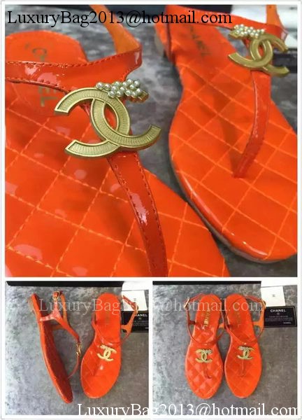 Chanel Thong Sandal CH1766 Orange