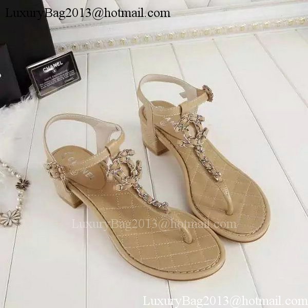 Chanel Thong Sandal CH1775 Apricot