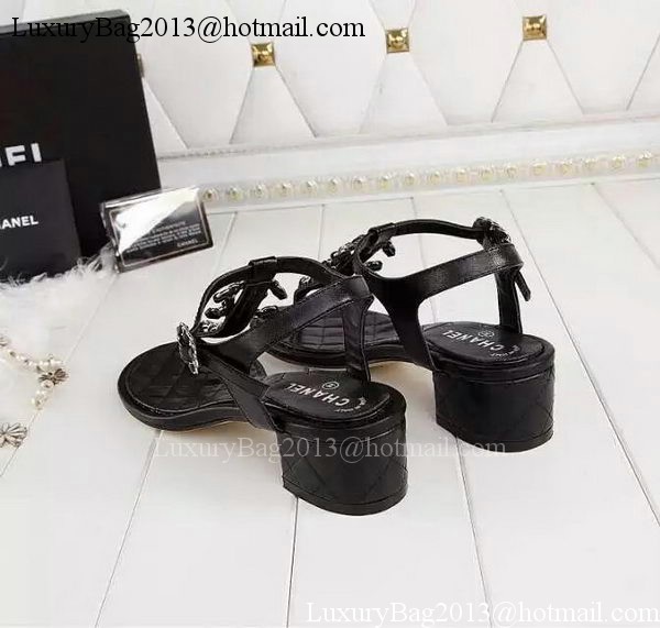 Chanel Thong Sandal CH1775 Black