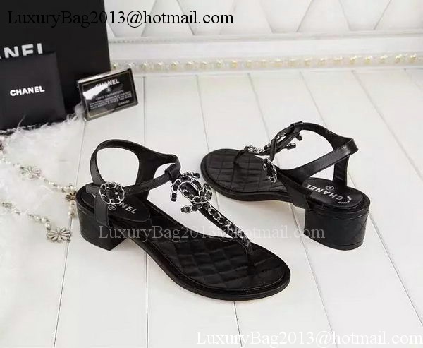 Chanel Thong Sandal CH1775 Black