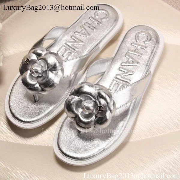 Chanel Thong Sandal CH1780 Silver