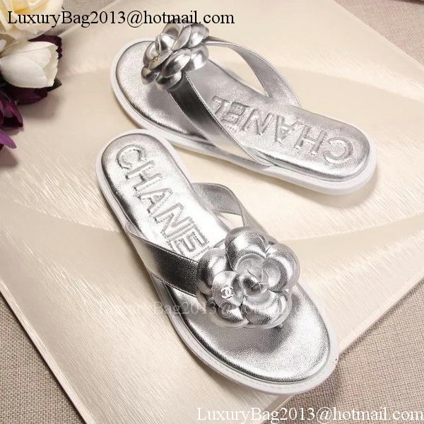 Chanel Thong Sandal CH1780 Silver