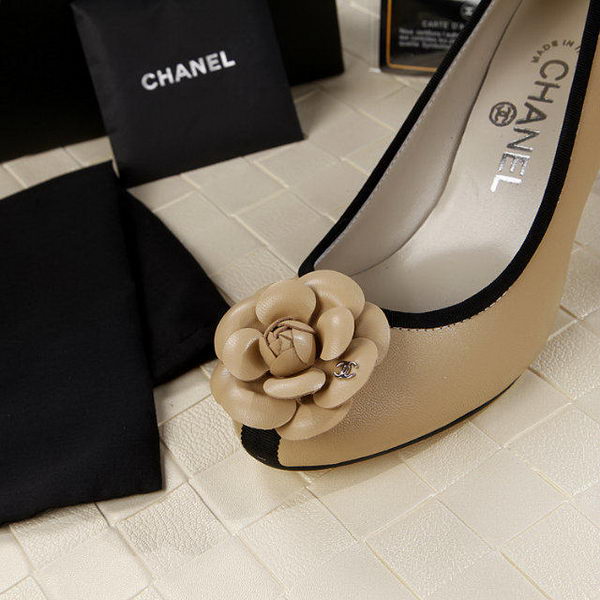 Chanel 80mm Leather Pump CH1817 Apricot