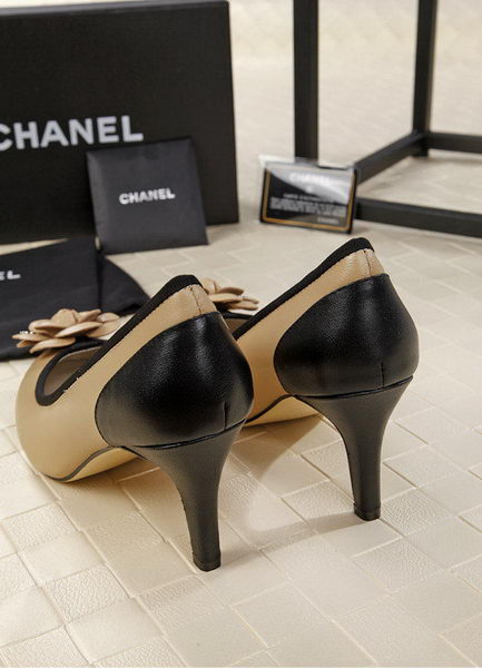 Chanel 80mm Leather Pump CH1817 Apricot