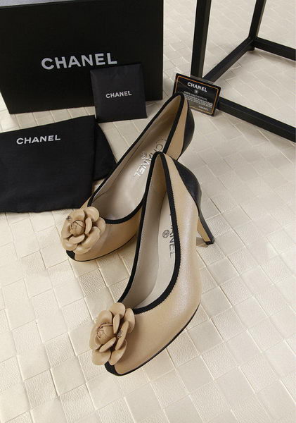 Chanel 80mm Leather Pump CH1817 Apricot