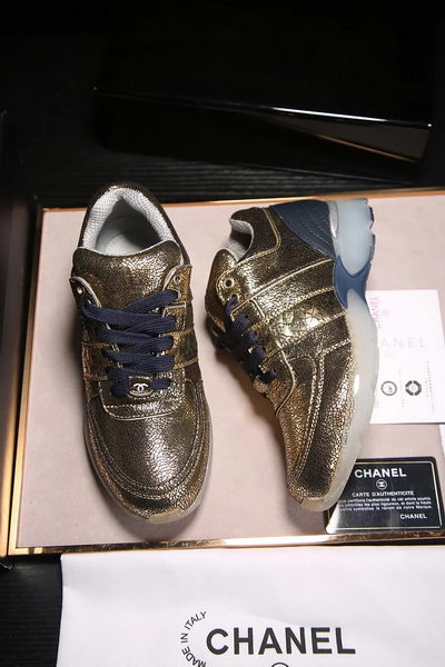 Chanel Casual Shoes Leather CH1796 Gold