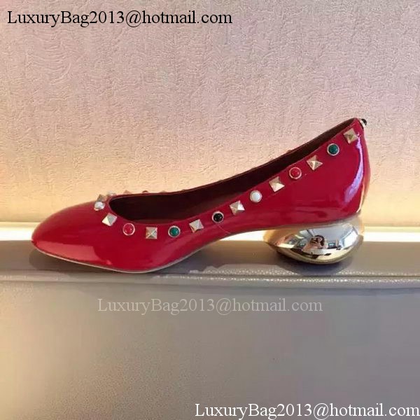 Valentino Leather 40mm Ballerina VT841 Red