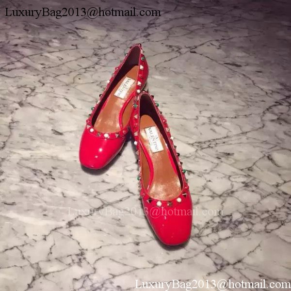 Valentino Leather 40mm Ballerina VT841 Red