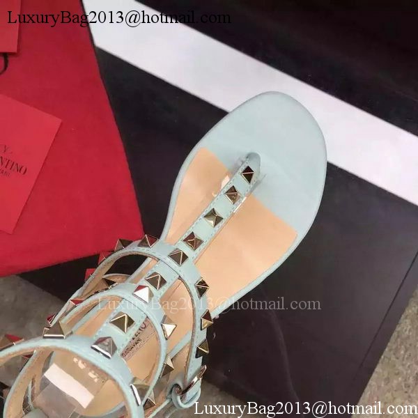 Valentino Leather Sandal VT843 Light Blue