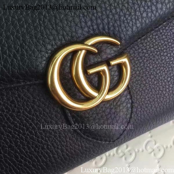 Gucci GG Marmont Leather mini Chain Bag 401232 Black