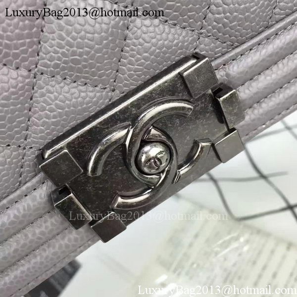 Boy Chanel Flap Shoulder Bag Cannage Pattern A67086 Grey