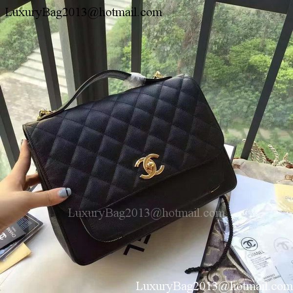 Chanel Classic Flap Bag Original Cannage Pattern A24604 Black