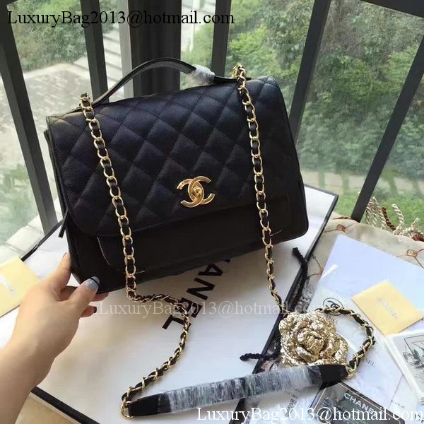 Chanel Classic Flap Bag Original Cannage Pattern A24604 Black