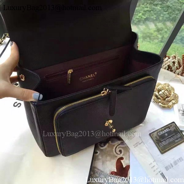 Chanel Classic Flap Bag Original Cannage Pattern A24604 Black