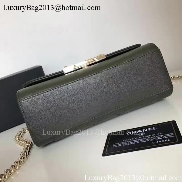 Chanel Flap Shoulder Bag Original Leather A24600 Grey