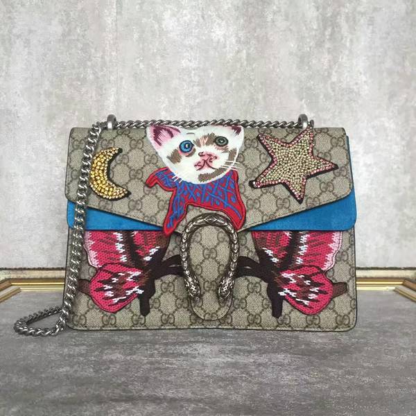 Gucci Dionysus GG Supreme Canvas Shoulder Bag 403348 Cat