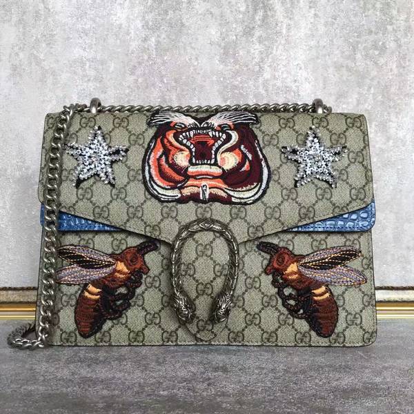 Gucci Dionysus GG Supreme Canvas Shoulder Bag 4003348 Blue