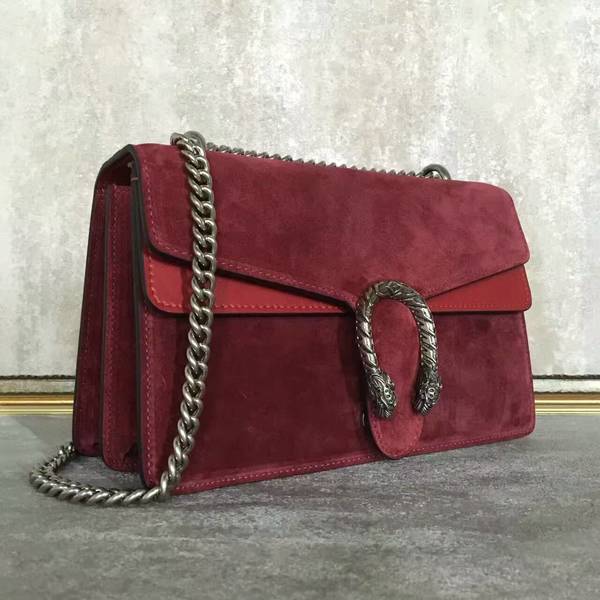 Gucci Dionysus Suede Leather Mini Shoulder Bag 400249 Dark Red