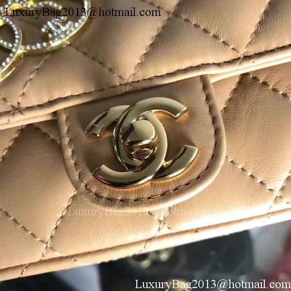 Chanel mini Classic Flap Bag Original Sheepskin A1116E Apricot