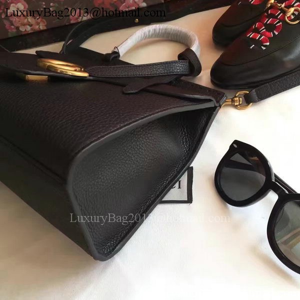 Gucci GG Marmont Leather Top Handle Bag 421890 Black