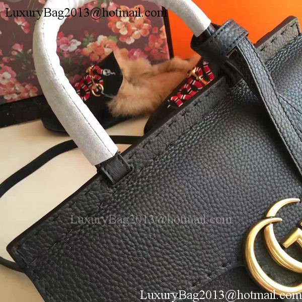 Gucci GG Marmont Leather Top Handle Bag 421890 Black