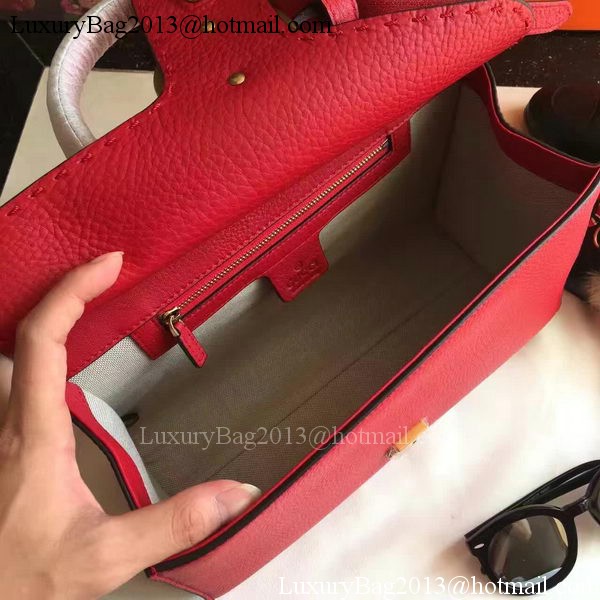 Gucci GG Marmont Leather Top Handle Bag 421890 Red