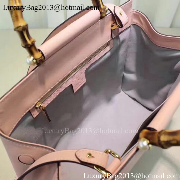 Gucci Nymphaea Leather Top Handle Bag 453766 Pink