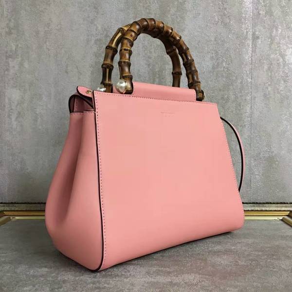 Gucci Nymphea Mini Top Handle Bag Cowhide Leather 453767 Pink