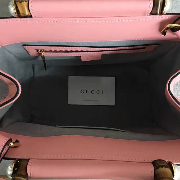 Gucci Nymphea Mini Top Handle Bag Cowhide Leather 453767 Pink