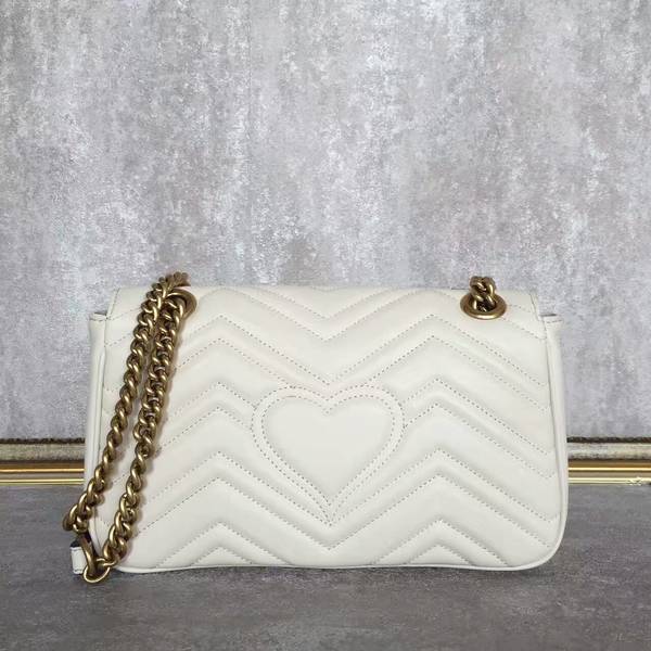 Gucci GG Marmont Sheenskin Shoulder Bag 443497A While