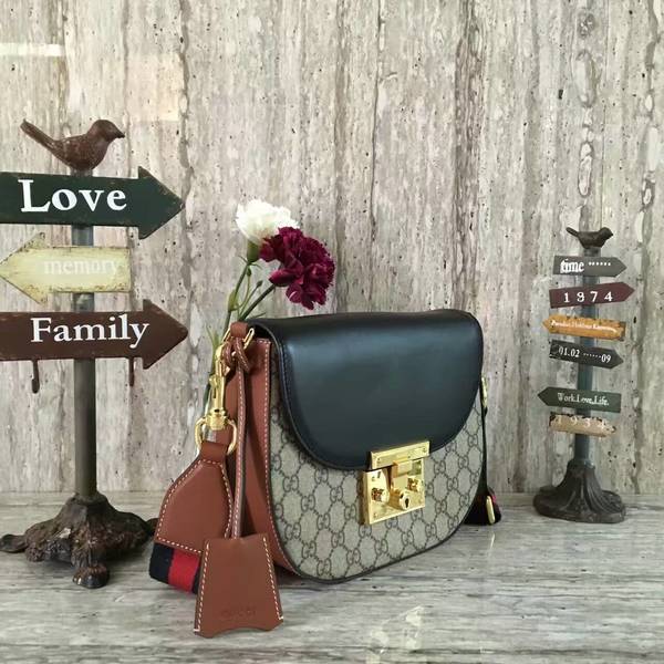 Gucci GG Canvas Shoulder Bag 453189 Black&Brown