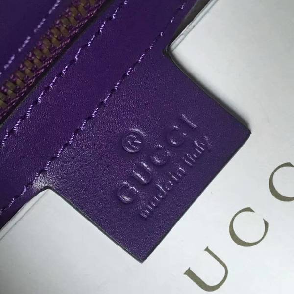 Gucci GG Marmont Original Leather Shoulder Bag 431777 Purple