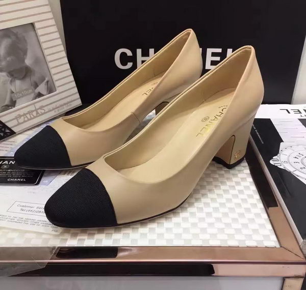 Chanel 60mm Leather Pump CH2076 Apricot