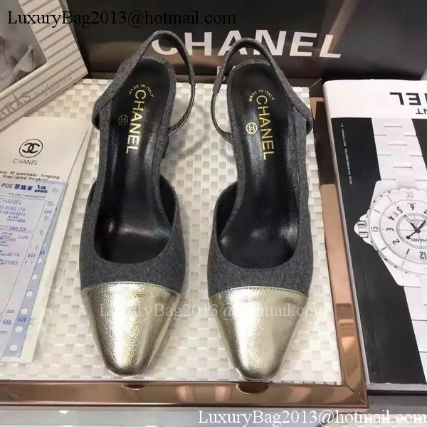 Chanel 60mm Leather Pump CH2077 Grey