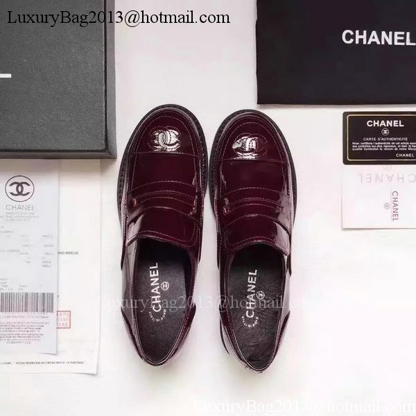 Chanel Casual Shoes Leather CH2062 Wine