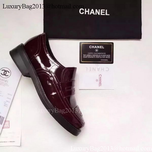 Chanel Casual Shoes Leather CH2062 Wine