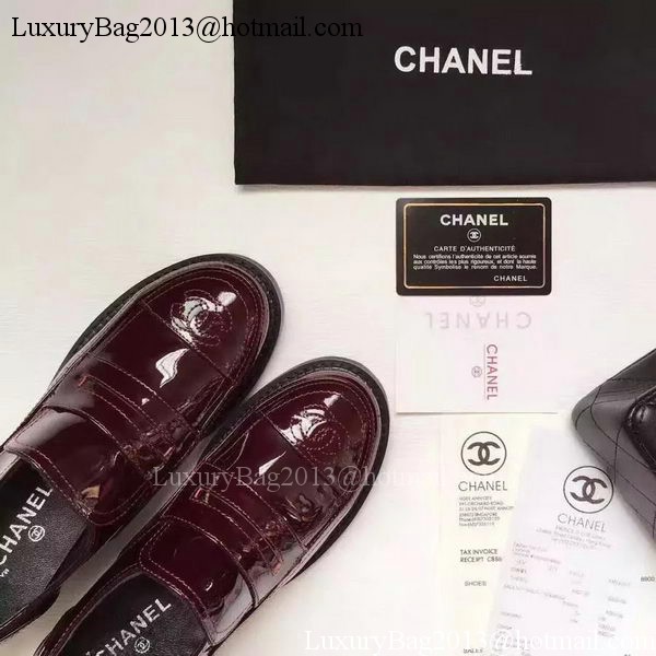 Chanel Casual Shoes Leather CH2062 Wine