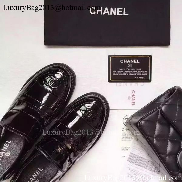 Chanel Casual Shoes Leather CH2063 Black