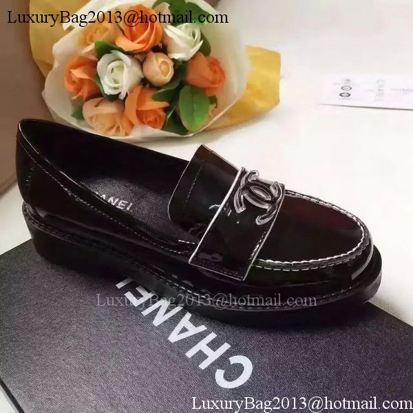 Chanel Casual Shoes Leather CH2065 Black