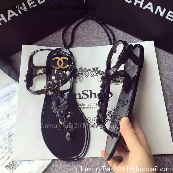 Chanel Leather Sandal CH2067 Black