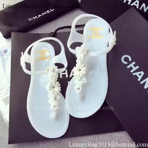 Chanel Leather Sandal CH2067 White