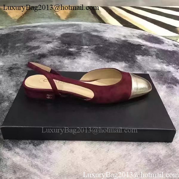 Chanel Leather Sandal CH2069 Wine