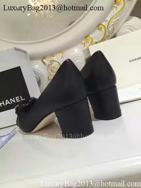 Chanel Sheepskin Leather 50mm Pump CH2075 Black