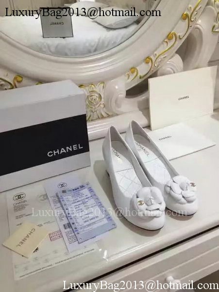 Chanel Sheepskin Leather 50mm Pump CH2075 White