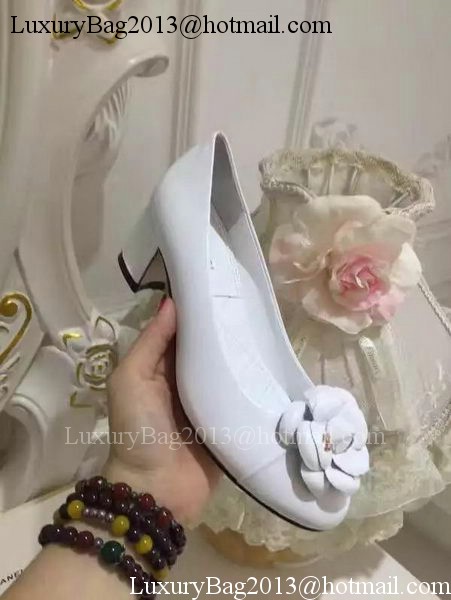 Chanel Sheepskin Leather 50mm Pump CH2075 White